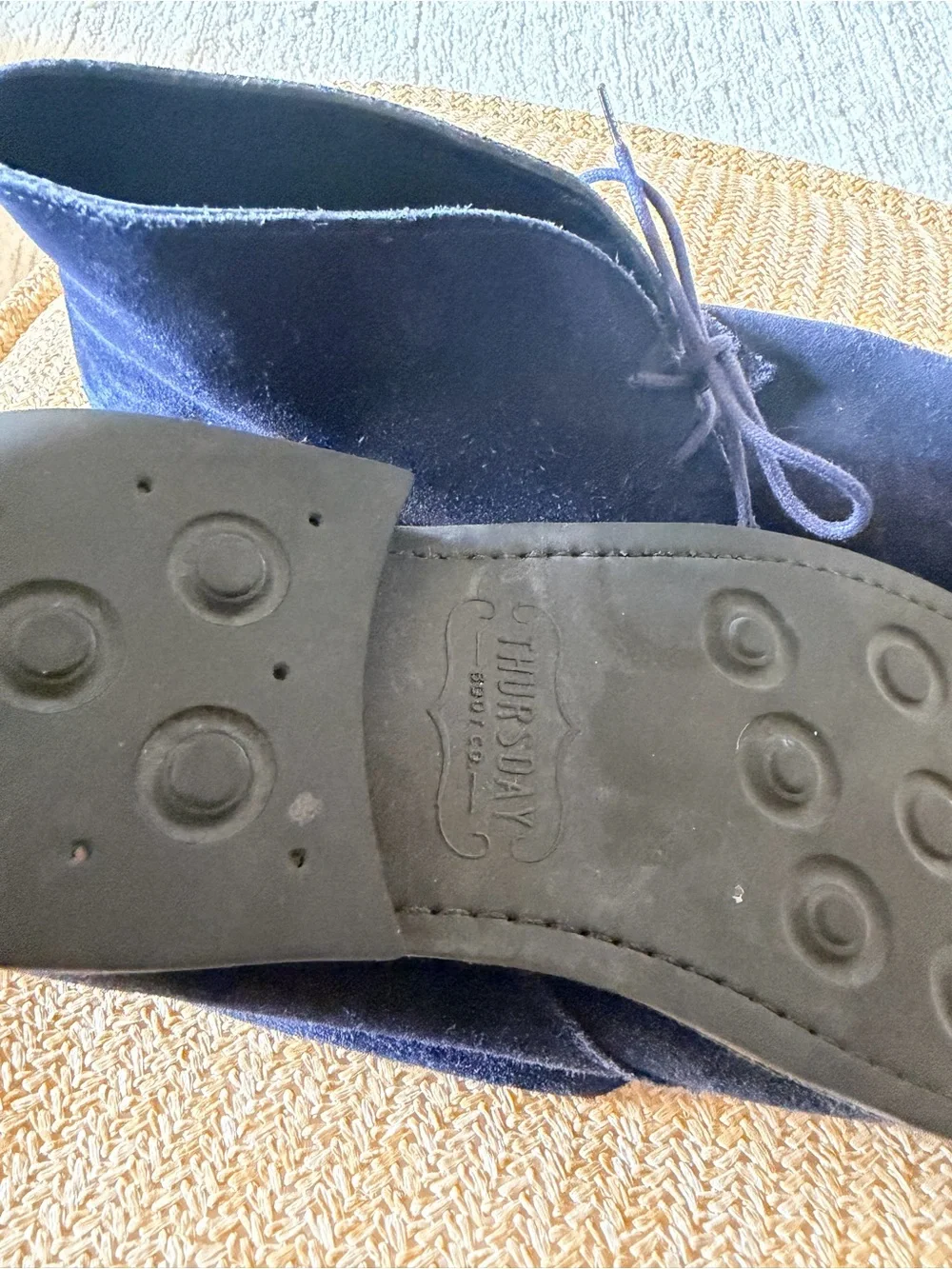 Mens Thursday Boot company blue suede boots shoes 11